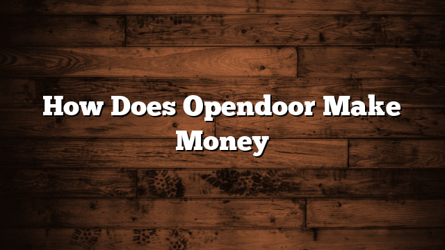 How Does Opendoor Make Money