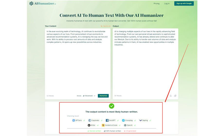 AIHumanizer - Best AI Humanizer Overall